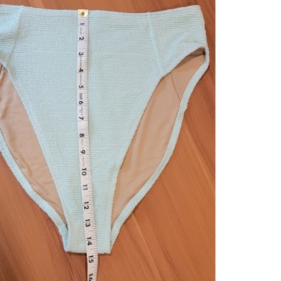 NWT- Old Navy High Waist Textured Bikini Bottom, Blue/Green, SZ: Large - Picture 10 of 12